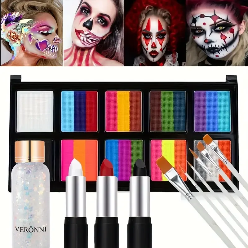 Набор для рисования на теле и лице 26 цветов с кисточкой