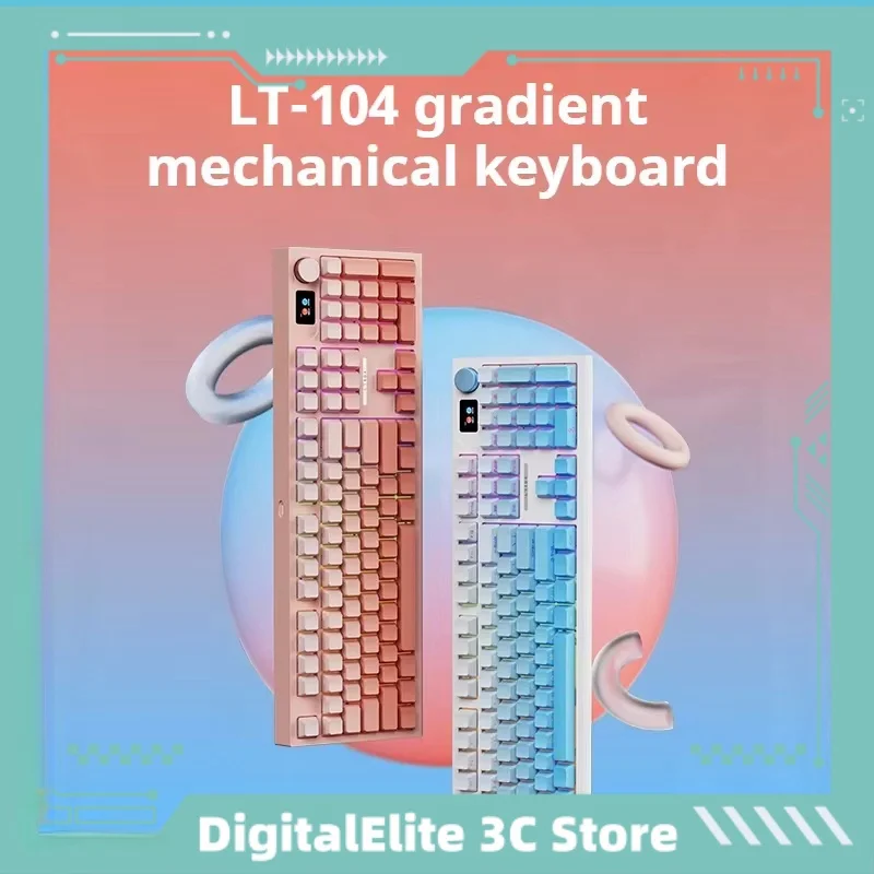Клавиатура Langtu Lt104 Механическая с градиентом 2 4 ГГц Bluetooth