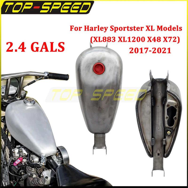 Indented Style Custom Raw топливный бак 2 4 галлонов маслогазовый для Harley Sportster XL 883 1200 XL1200 XL883R