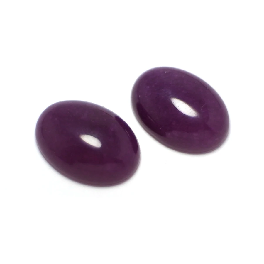 

6pcs Dark Purple Oval Cabochon Natural Stone Charm,Polished Flat Back Stone,Pendants For Earring Jewelry Necklace Making 18x13mm