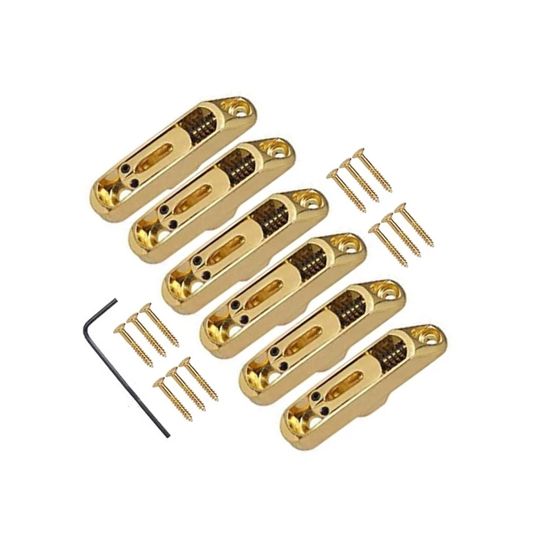 

2022 New 6pcs Single Pieces Bridge Saddles Tailpiece for 4 String Bass Guitar Spare Part