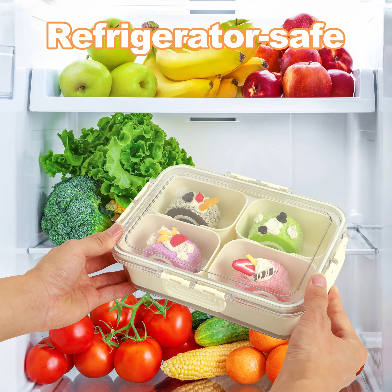 Органайзер кухонный прозрачный с крышкой 4/8/6/9 ячеек