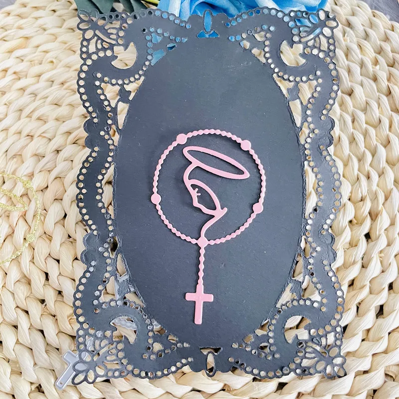 

Металлическая Матрица для рукоделия, с крестом, для рукоделия, скрапбукинга