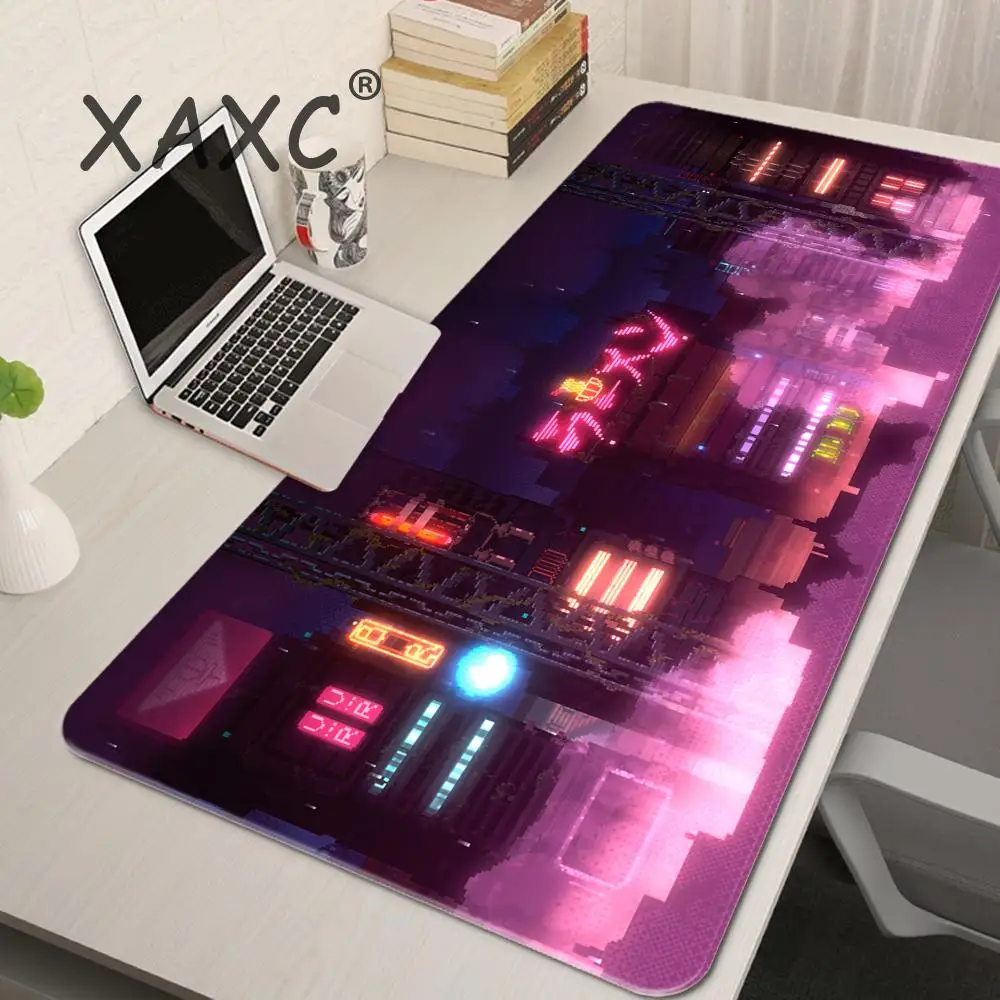 Большой коврик для мыши Cyber City 100x50 см большой компьютерный игровой клавиатуры