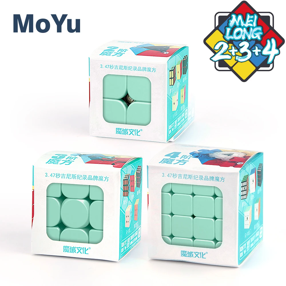 

MoYu MeiLong 2 + 3 + 4 магический куб 2x2 3x3 4x 4 искусственный Макарон скоростной куб квадратный пазл обучающие игрушки для детей