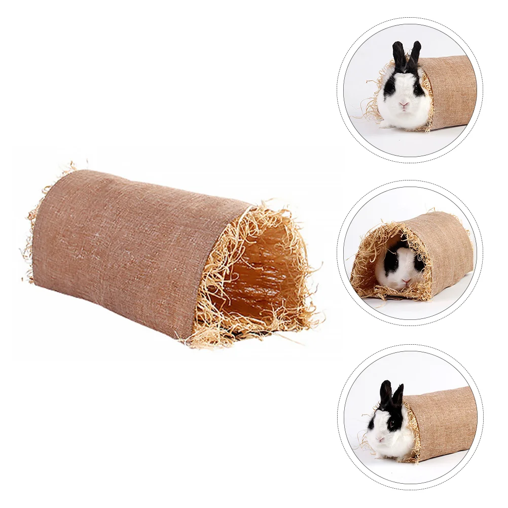 

Rabbit Tunnelbed Hamster Small Animal Guinea Bunny Grass Hideoutpet House Sleeping Hideawaycave Hiding Toys Place Rat Cat Play