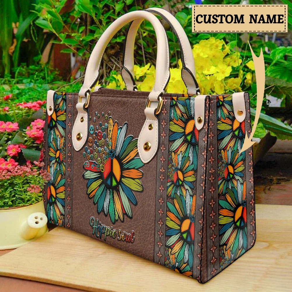 Индивидуальные дамские сумочки с подсолнухами и надписью Peace Sign женские