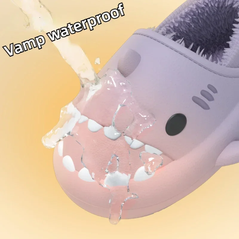 Кожаные тапочки с мультяшным котом цвет в ассортименте