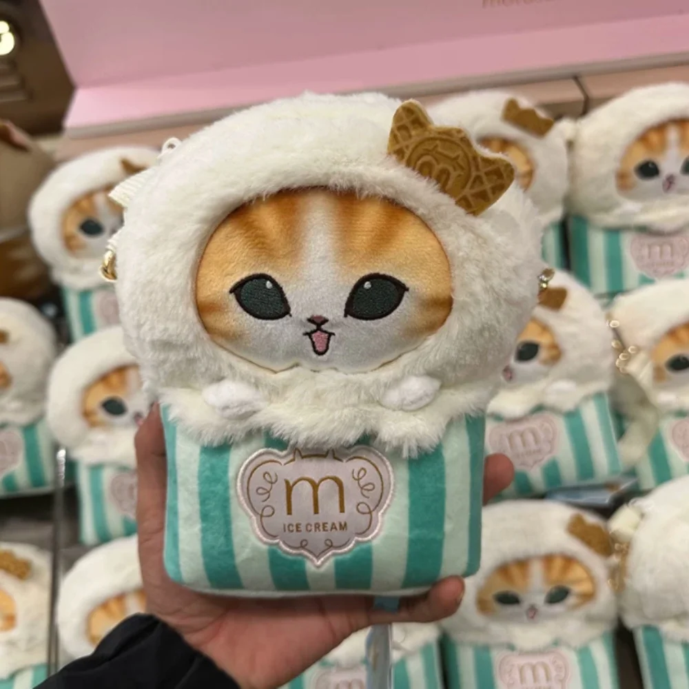 Фото Плюшевый кошелек-монетница Mofusand Cat Ice Cream Collection: милая аниме-игрушка, подарок на день рождения и Рождество №2