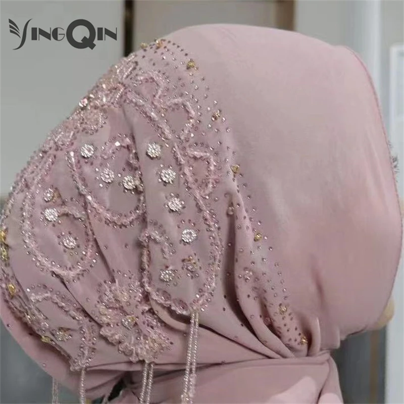 Muslim Women Shawl Headscarf Freeshipping Lace Summer Malaysia Chiffon Scarf  Hat Prayer Kufi Islam Saudi Arabia Headwraps