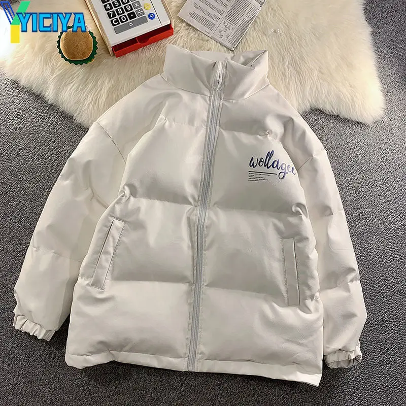 YICIYA Jackets For Women 2023 Parkas Coats Winter Warm Stand-neck Coats Female Fashion Streetwear Casual Leather Jackets Parkas