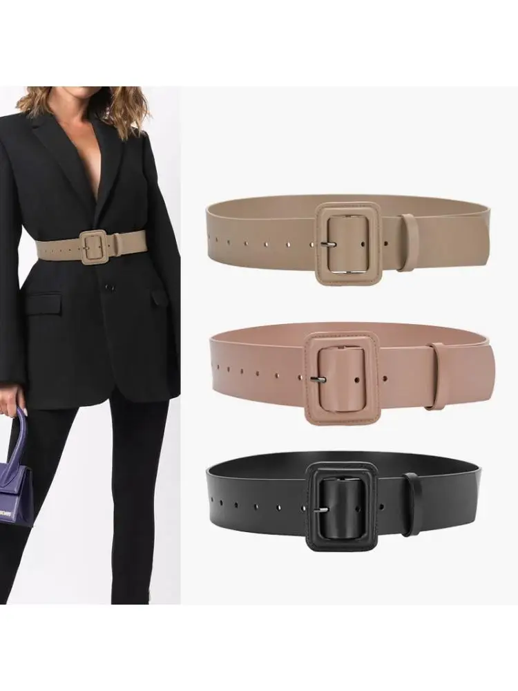 Fashionable Bright Coat Wide Waist Seal Women Outer Wear Fashion Belt Tight Suit Sweater Decoration Matching Dress New Design