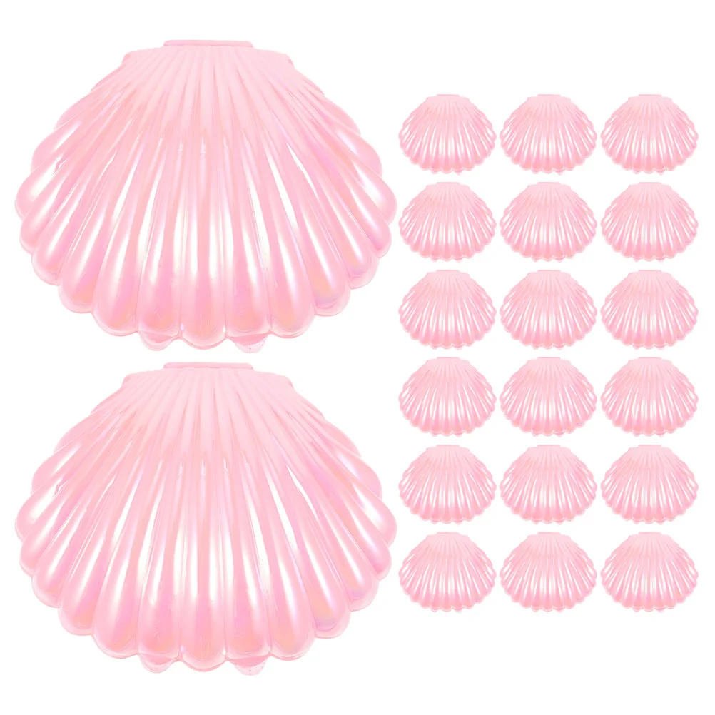 

20 Pcs Plastic Containers Candy Box Jars Party Table Sea Shell Holder Favor Dish Seashell Small Birth distributions for guests