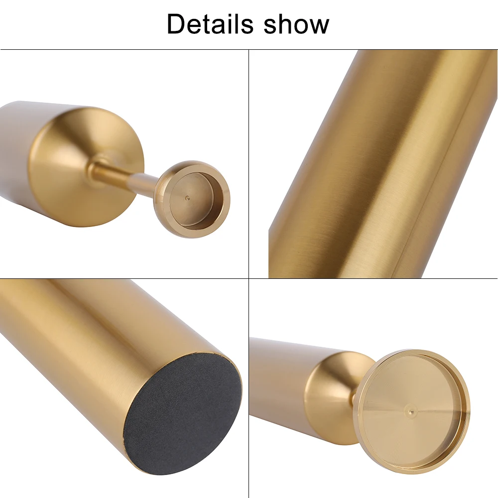 Рождественские украшения латунные золотые конические подсвечники