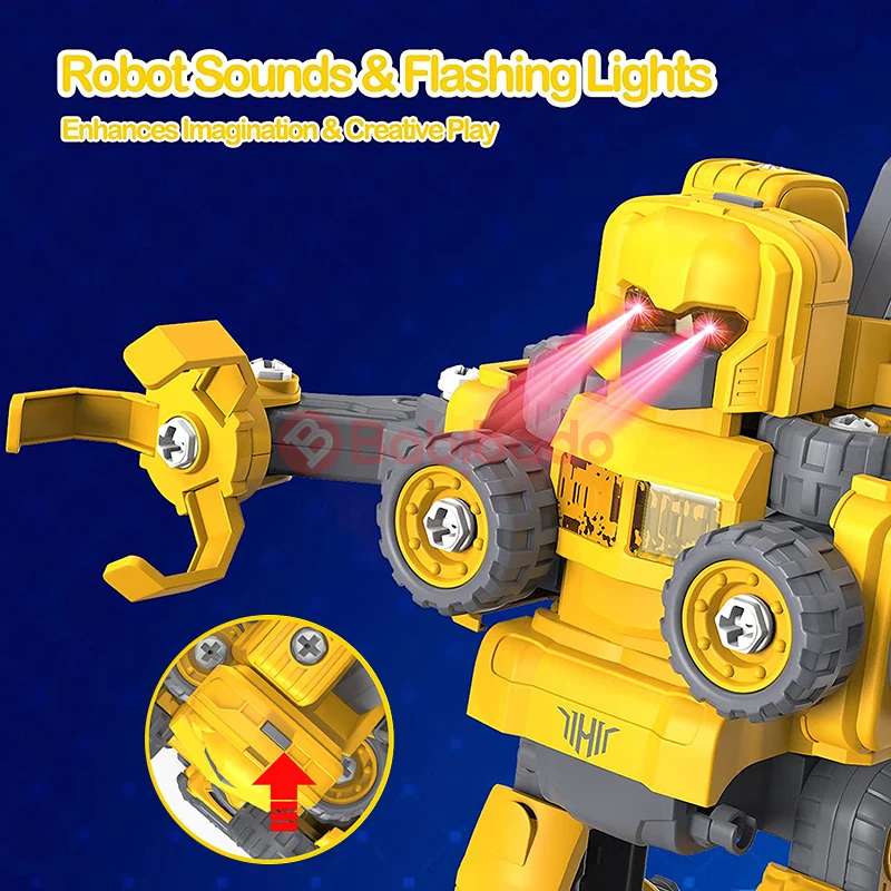 Детская разборка гаек 5 в 1 деформированная Инженерная пожарная машина