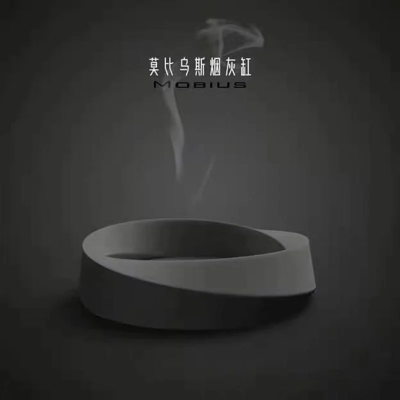 

Fashion creative Nordic style ashtray Mobius ring shape home cement ashtray Hotel Restaurant living room decoration accessories