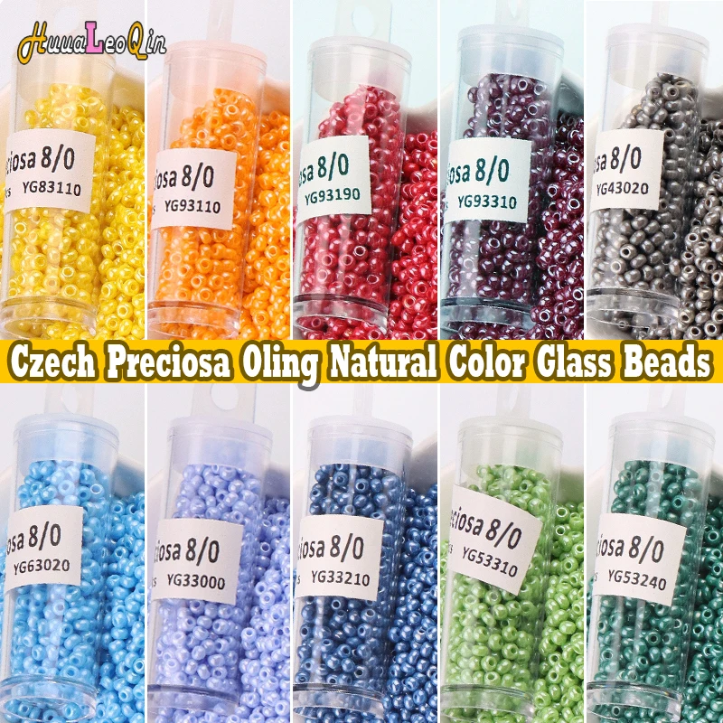 

10g 2/3/4mm Czech Preciosa Oling Color Glass Beads Uniform 12/0 8/0 Loose Spacer Seed Beads for Needlework Jewelry Making Sewing