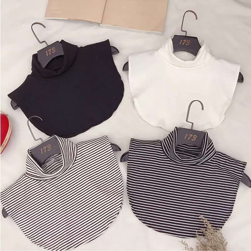 

Style Women's Fake Collar Men Women Spring Autumn Winter Cotton Removable Detachable High Collars Unisex apparel accessories