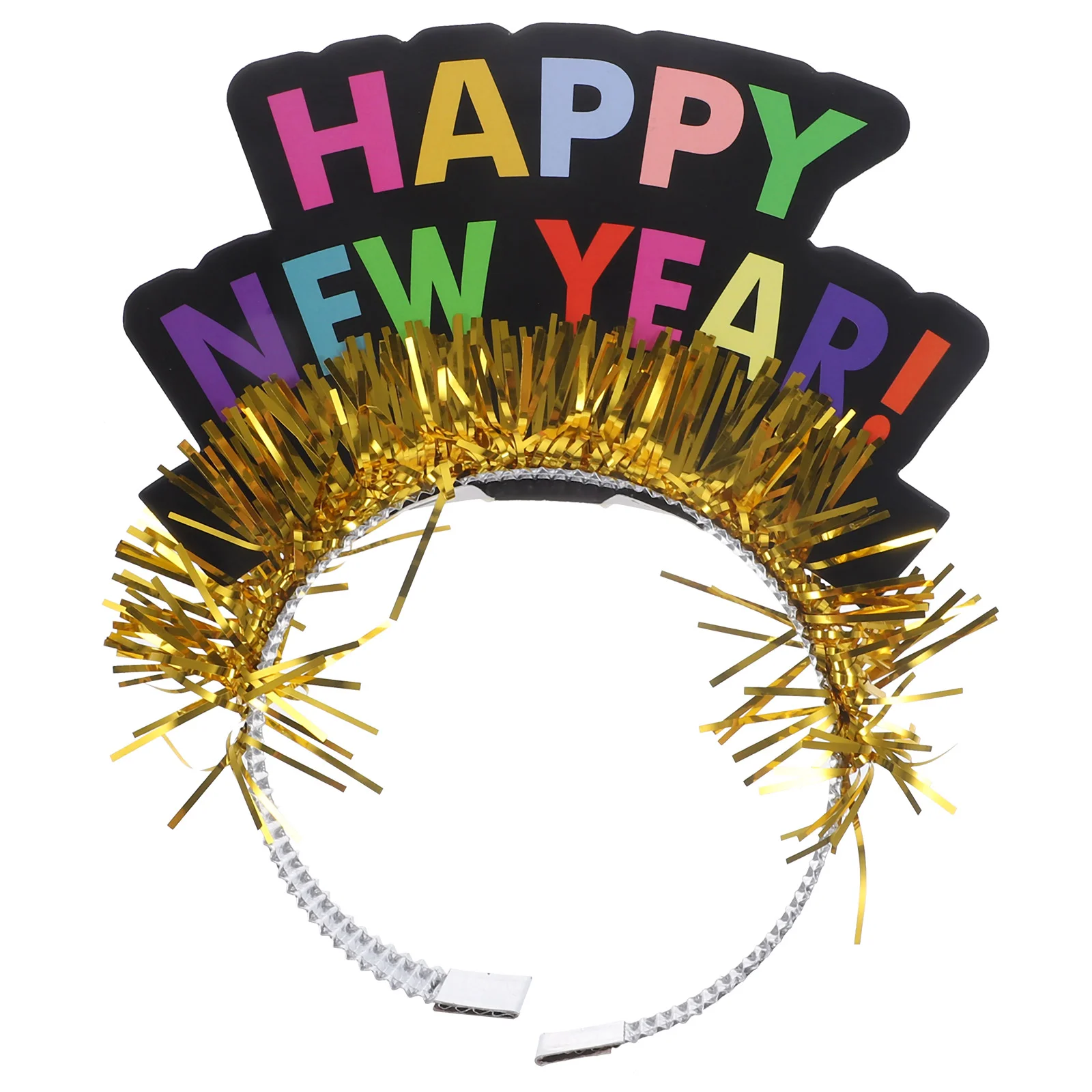 

2 Pcs New Year Headband The Gift Prop Pop Party Aluminum Film Hair Decor Hairband Accessory