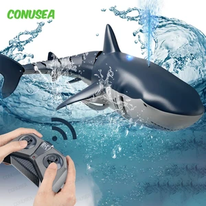Smart Rc Shark whale Spray Water Toy Remote Controlled Boat ship Submarine Robots Fish Electric Toys