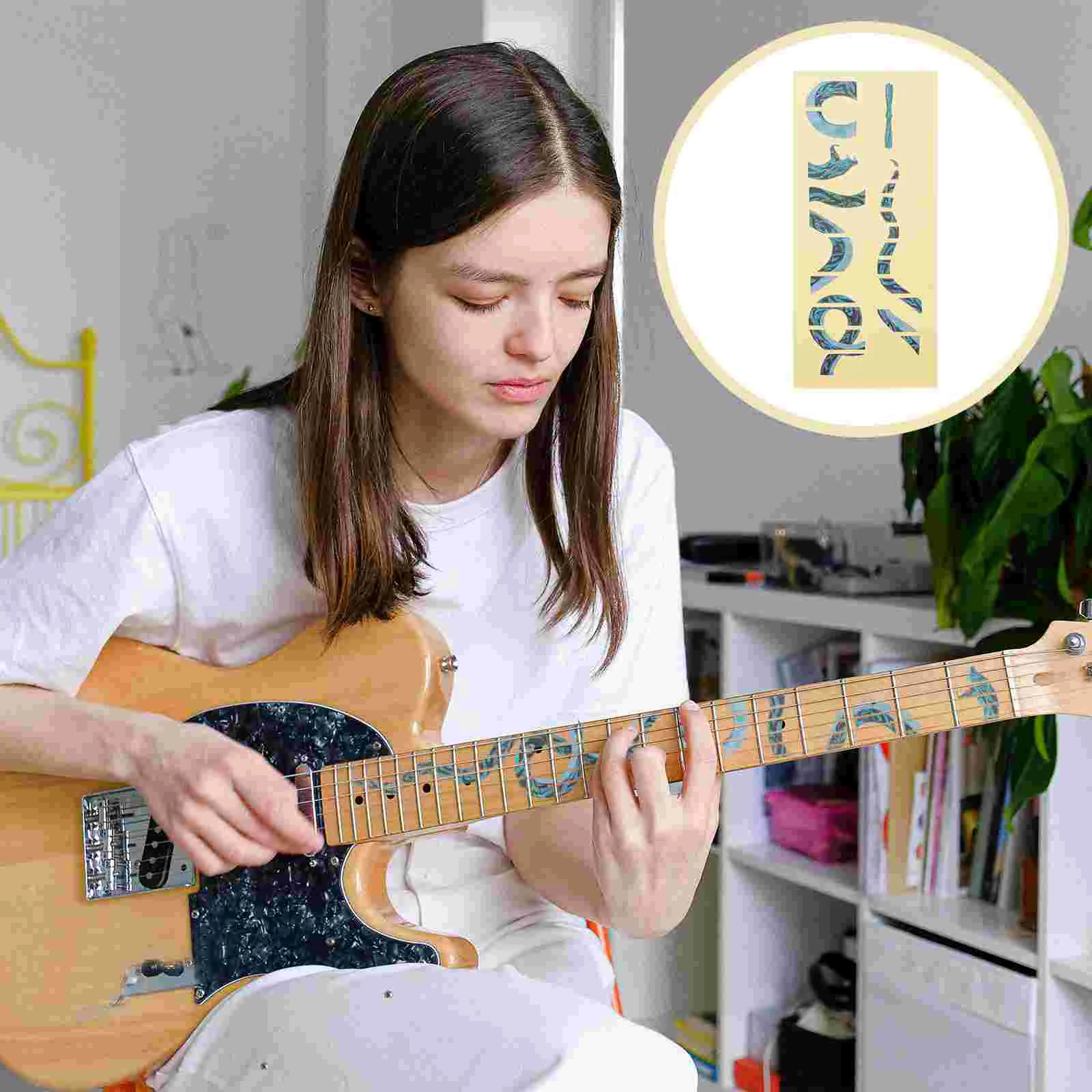 

Electric Acoustic Guitar Fretboard Stickers Adhesive Fingerboard Self-adhesive Patch Neck