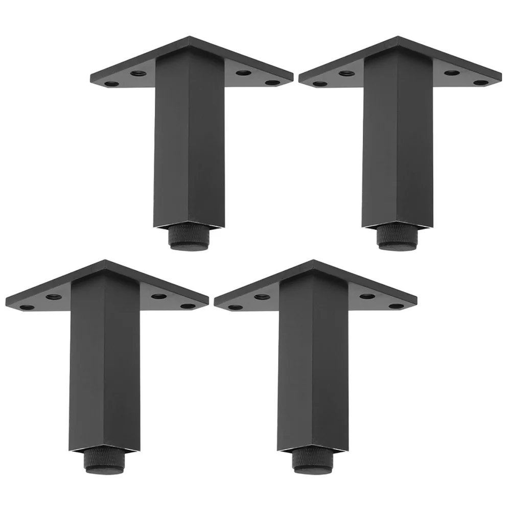 

4 Pcs Table Support Legs Aluminum Alloy Furniture Cabinet Pads Couch Foot Rest Feet Height Adjuster
