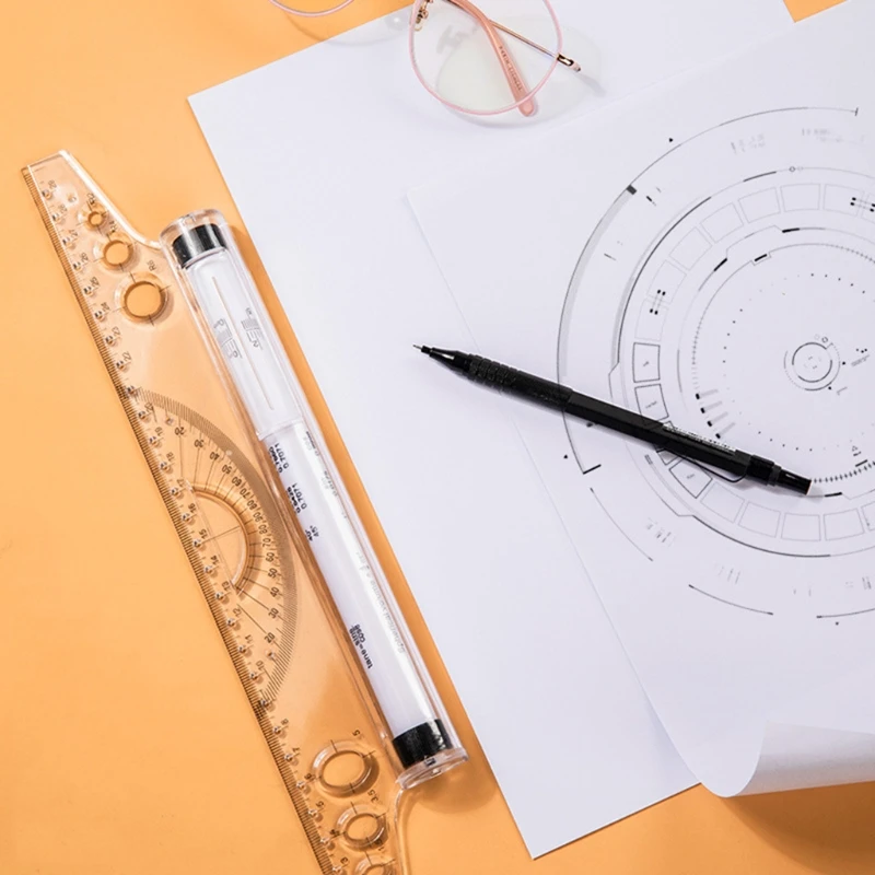 

2022 New Clear Parallel Ruler with Trigonometric Function Table Formulas for Architects