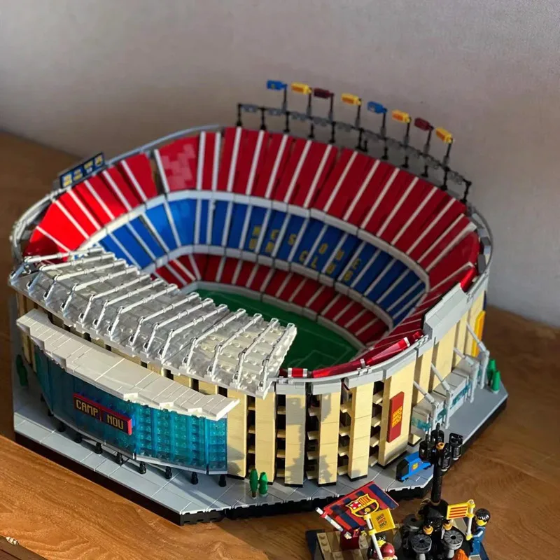 

Camp Nou Stadium Model Fc Barcelona Football Stadium Compatible 10284 City Street View Model Building Blocks Bricks Kid Toy Gift