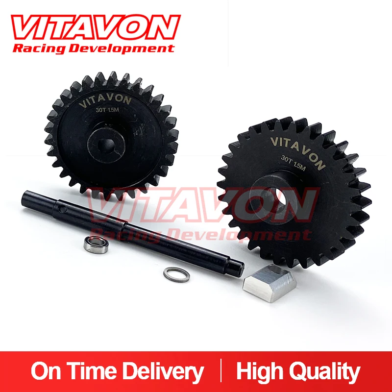 

VITAVON CNC 45# HD 1.5Mod 30/30T Pinion/Spur Gear Combo for Traxxas X-MAXX 1/5