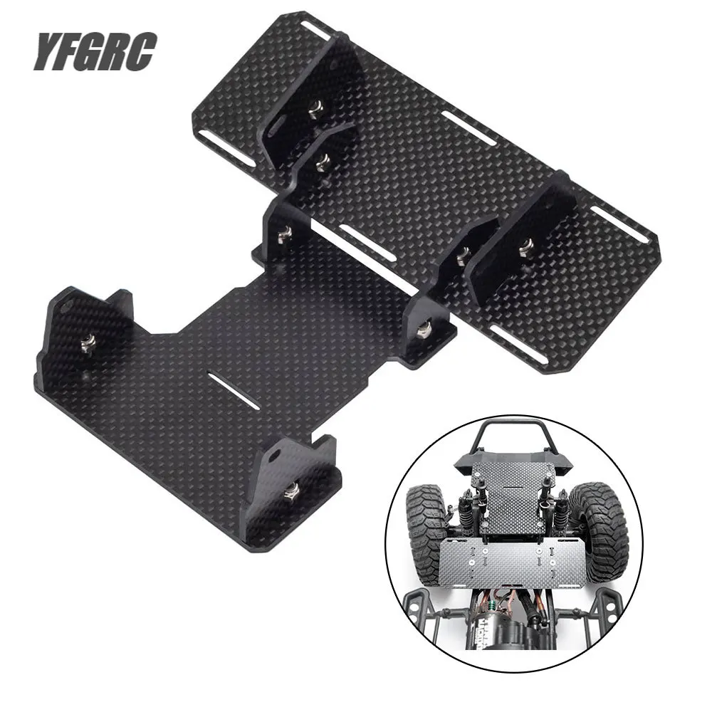 

1/10 Радиоуправляемый гусеничный автомобиль SCX10, передняя панель из углеродного волокна для аккумуляторных батарей 90021, 90022, 90027, 90046, модифицир...