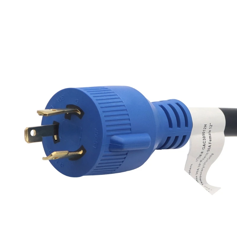 

RV Motorhome Charging Accessories 30A to 50A Power Cord Adapter 10AWG Charging Line Electrical Connector Plug