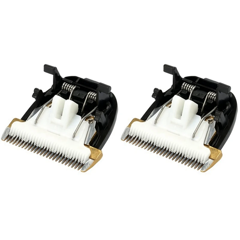 

2X Professional Pet Scissors Electric Hair Clipper Trimmer Dogs Cutting Machine Ceramic Titanium Knife for RFCD-9100