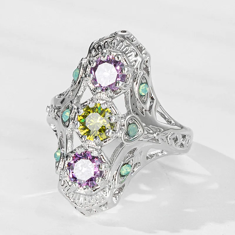 

Retro Romantic Matching Drop Glaze 925 Stamp Rings for Woman 2022 Korean Fashion Jewelry Party Girls' Luxury Ring