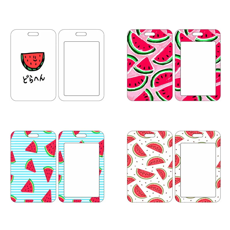 

Watermelon Pattern ID Card Holder Cute Bank Card Cover Student Campus Bus Credit Card Case Gift