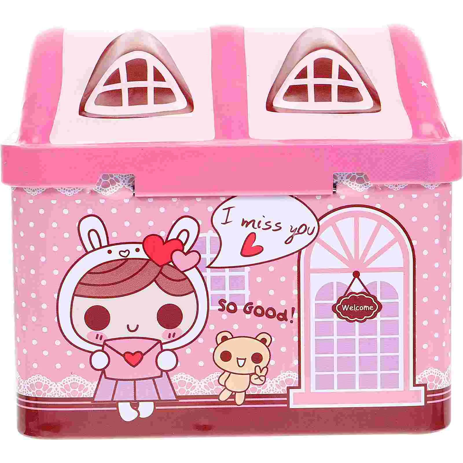 

Piggy Bank Cartoon House Figurine Saving Pot Jar Kids Box Gift Bank for Boys