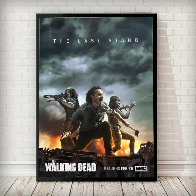 Плакат Ходячие мертвецы печать на холсте