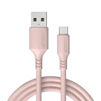 2 pcs usb type c cable silicone wire for samsung s10 xiaomi 11 huawei p30 mobile phone fast charging usb type c charger cables