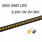 Светодиодные кристаллы SMD 100, 2835 Вт 0,2 Вт 1 Вт 3В 6В 9В 18В 36В, цепочка ячеек светильник лого, белого цвета для поверхностного монтажа, печатная плата, светоизлучающая Диодная лампа, 0,5 шт.