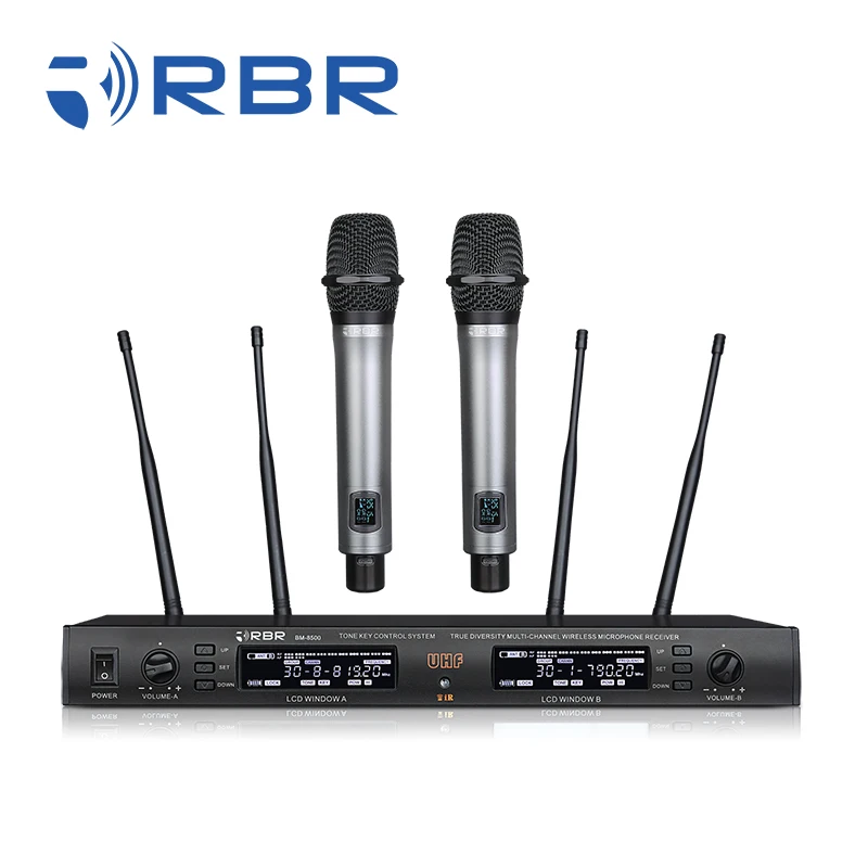 

Long Range bm8500 PLL Circuit UHF Professional Wireless Microphone System for Stage Performance
