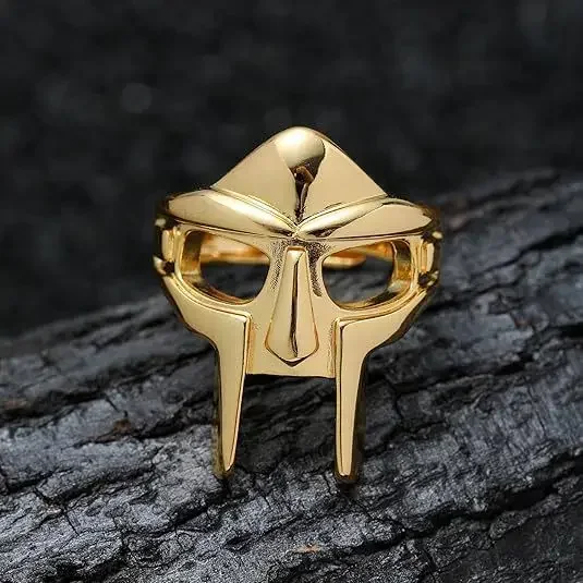 Винтажная готическая маска Mf Doom регулируемое шарнирное кольцо для мужчин