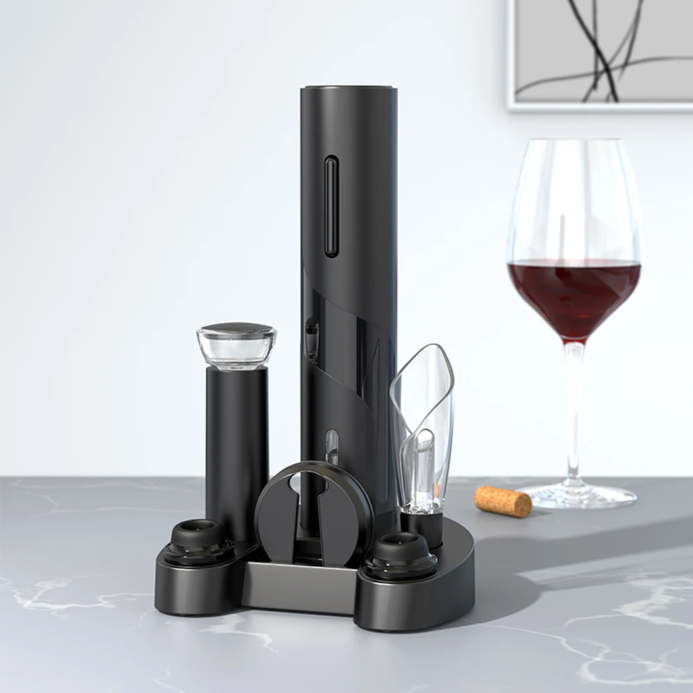 

Electric bottle opener set Setcorkscrew Automatic Bottle Opener Kitchen Foil Cutter Air Extraction Electric Wine Opener