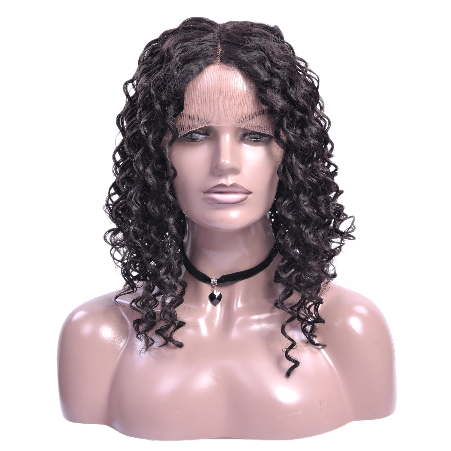 

Парики с глубокой волной, короткие, короткие, Боб, парик на сетке спереди, синтетические волосы, вьющиеся малазийские парики без повреждений...