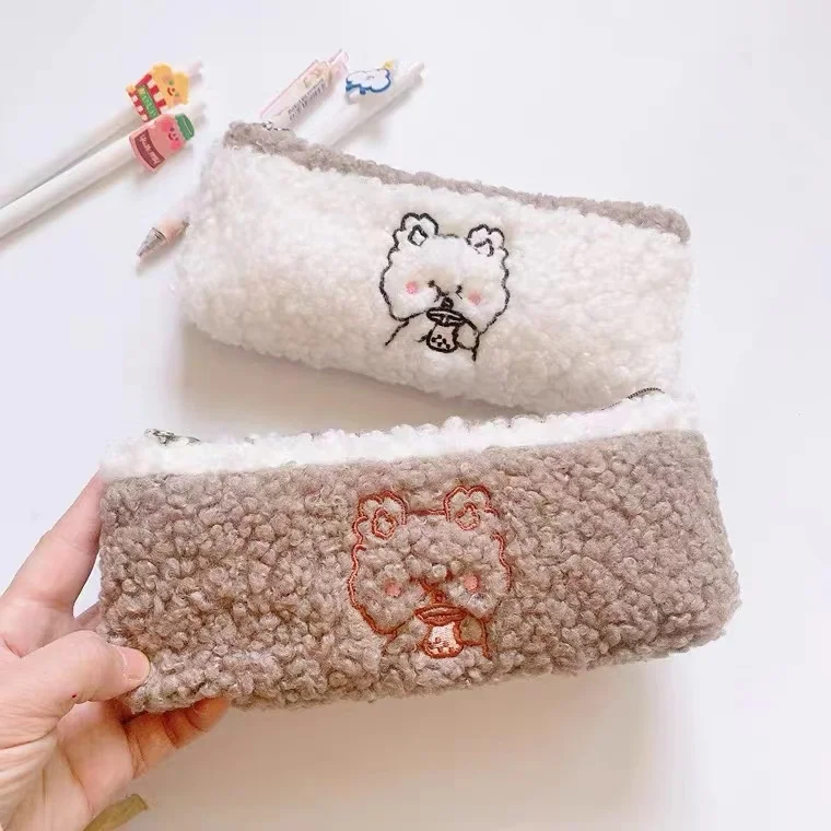 

Korea Stationery Kawaii Plush Pencil Case Quality School Supplies School Pencilcases Cute Pencil Box Pencilcase Pencil Bag