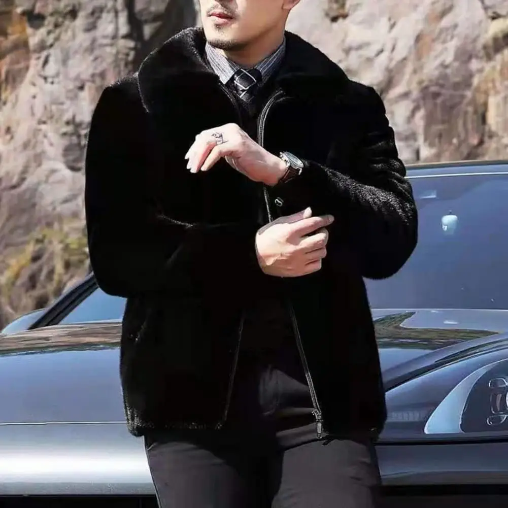 Зимнее мужское пальто с капюшоном однотонная куртка длинным рукавом из