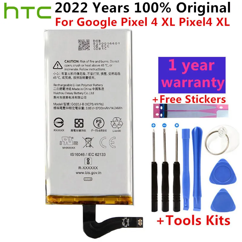100 original high quality 3700mah g020j b battery for htc google pixel 4 xl pixel4 xl high quality replacement phone bateria free global shipping