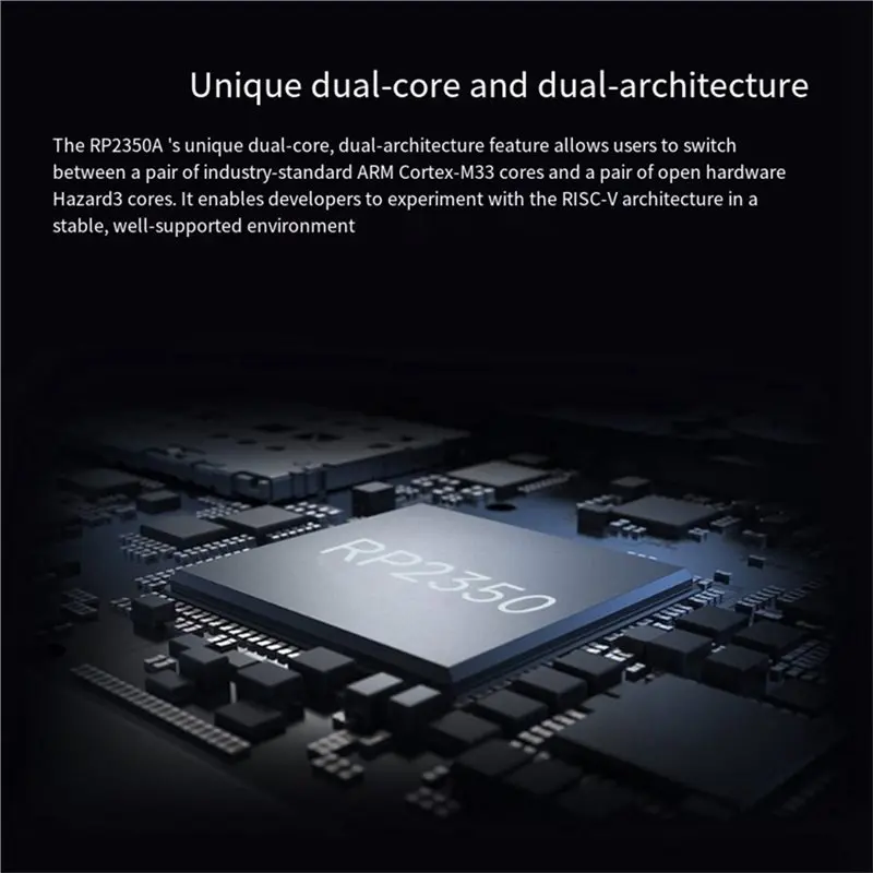 Мини-плата для разработки ABJF-Waveshare Dual-Core и Dual-Architecture RP2350-Zero, 2 шт., со встроенным портом Type-C (штырьковый) (art.: 3920dbb2be579) - 3920dbb2be579