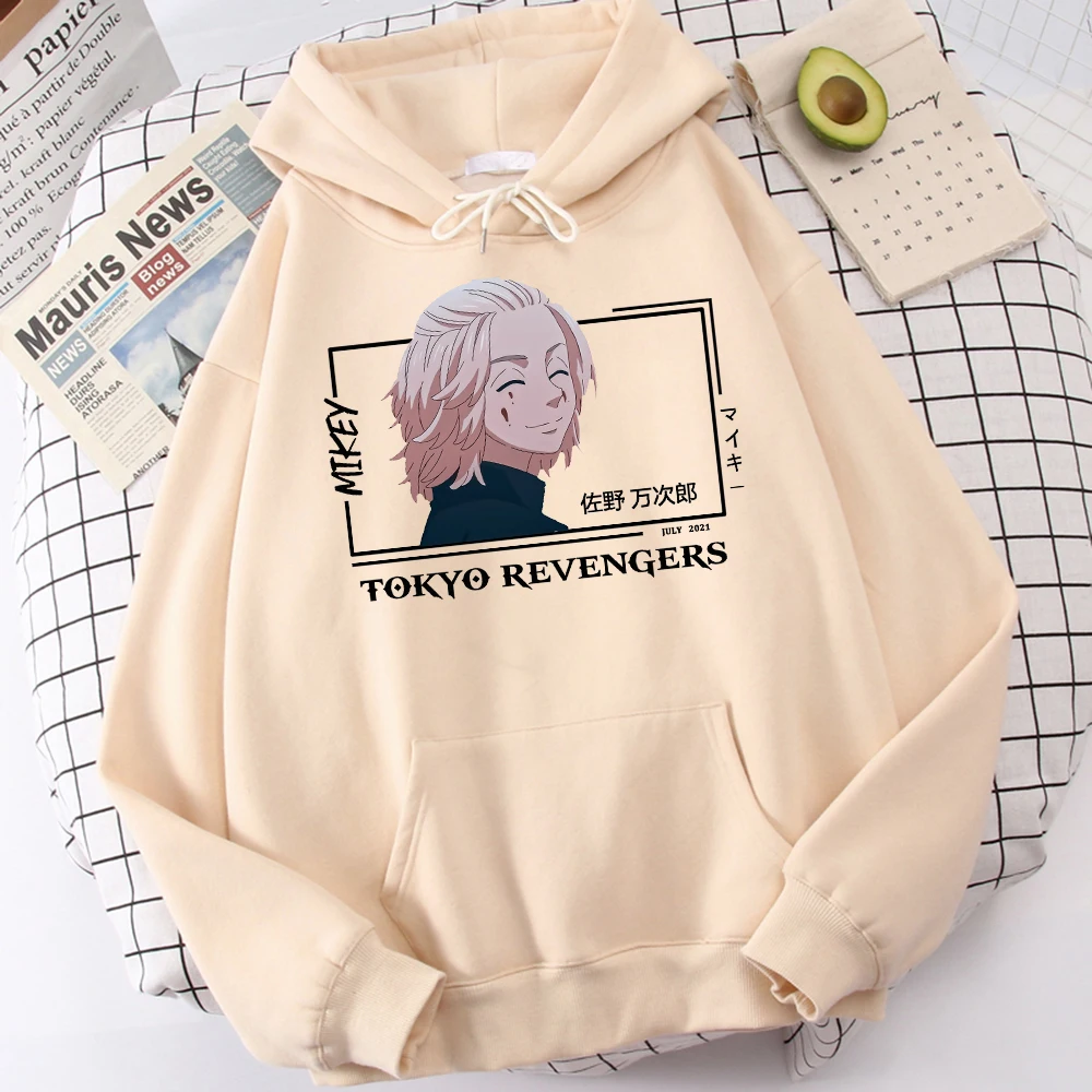 

Tokyo Revengers Anime Mikey Men Sweatshirts Loose 2022 Autumn Warm Hoodies Hip Hop Fleece Pullover Male Cartoon Manga Streetwear