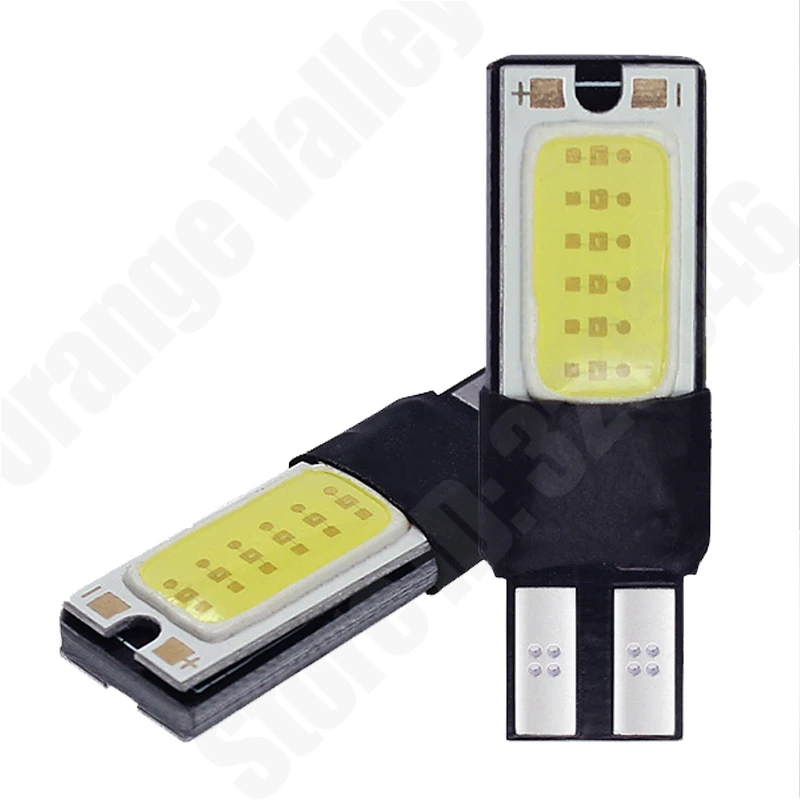 10 шт. T10 LED 194 168 W5W COB интерьерная лампа для стоянкы резервные тормозные лампы Canbus