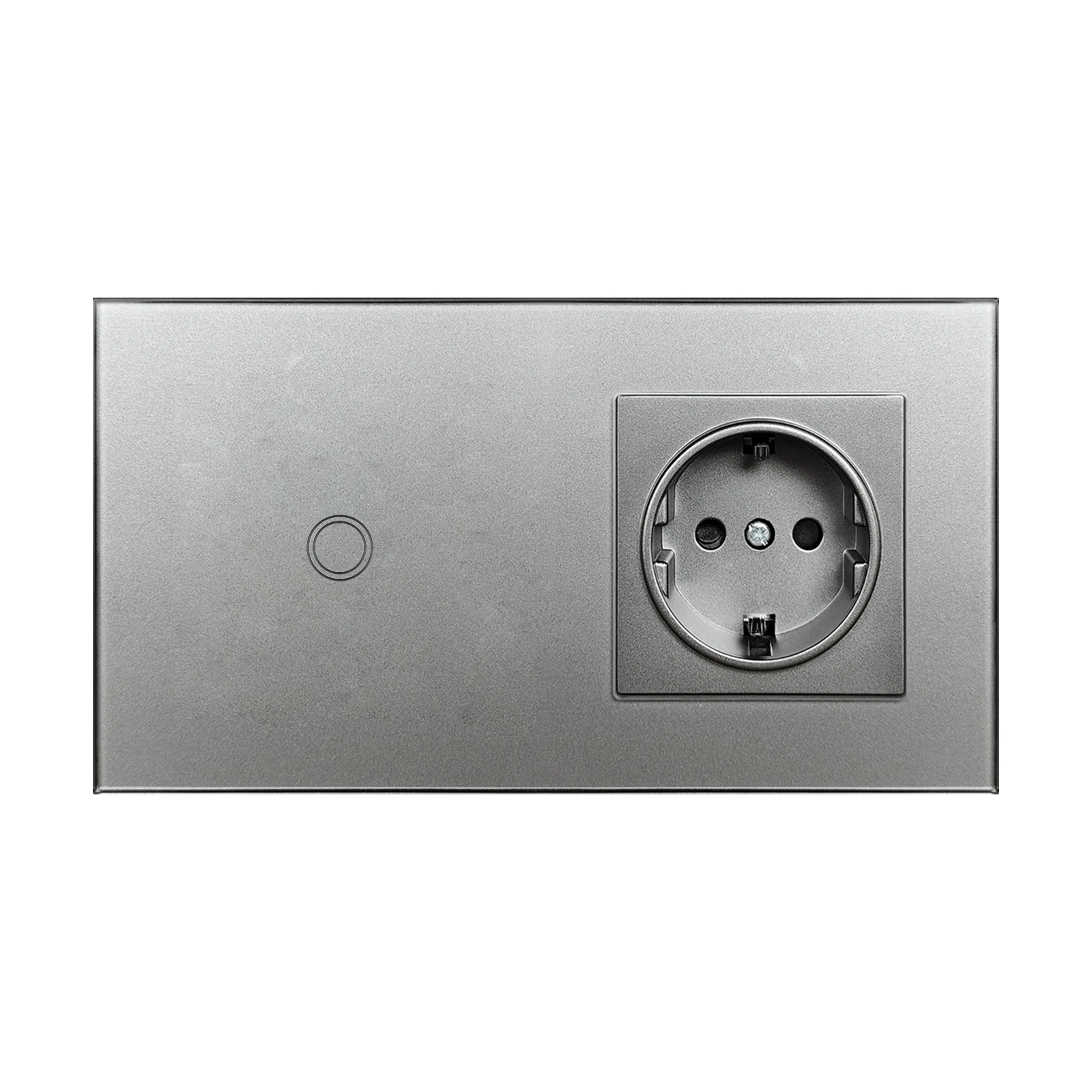 

UBARO EU 153*82 мм Роскошная стеклянная панель, настенный сенсорный выключатель и розетка 16A, электрическая розетка и сенсорная кнопка лампы, светодиодный индикатор