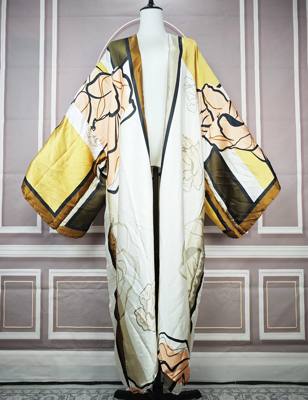 Африканские женские летние модные шелковые свободные кардиганы с принтом